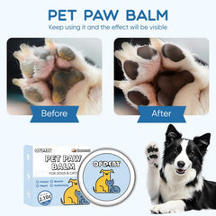 Opdent dog paw balm ingredients coconut and shea for deep hydration.