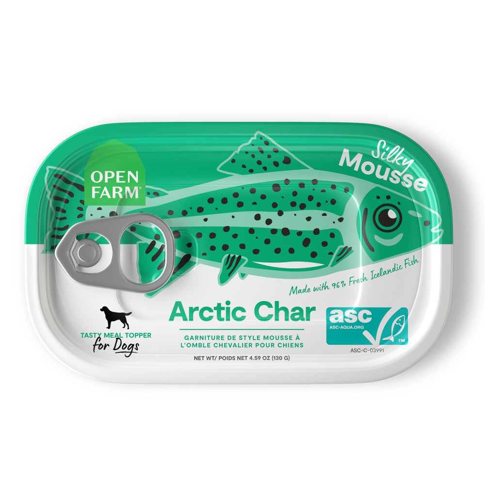 Open Farm Arctic Char Topper Pack of 12 Cans with grain-free formula supporting healthy skin