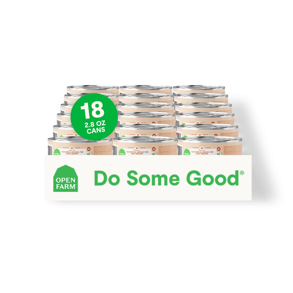 Open Farm cat food pate smooth bowl demonstrates velvety texture for mealtime