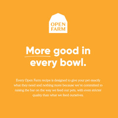 Open Farm bone broth ingredients close-up shows natural produce for wholesome pet meals.