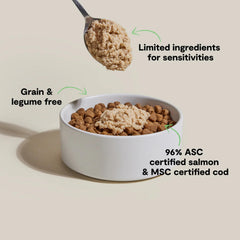 Open Farm silky mousse topper served in a bowl to boost meal appeal