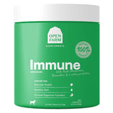 Open Farm Immune Chews bottle showing plant-based immune and skin support for dogs