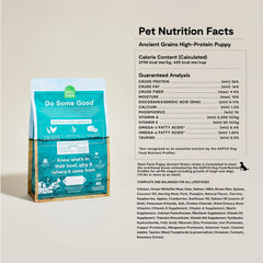 Open Farm non-GMO fruits and veggies label highlights wholesome ingredients for balanced nutrition.