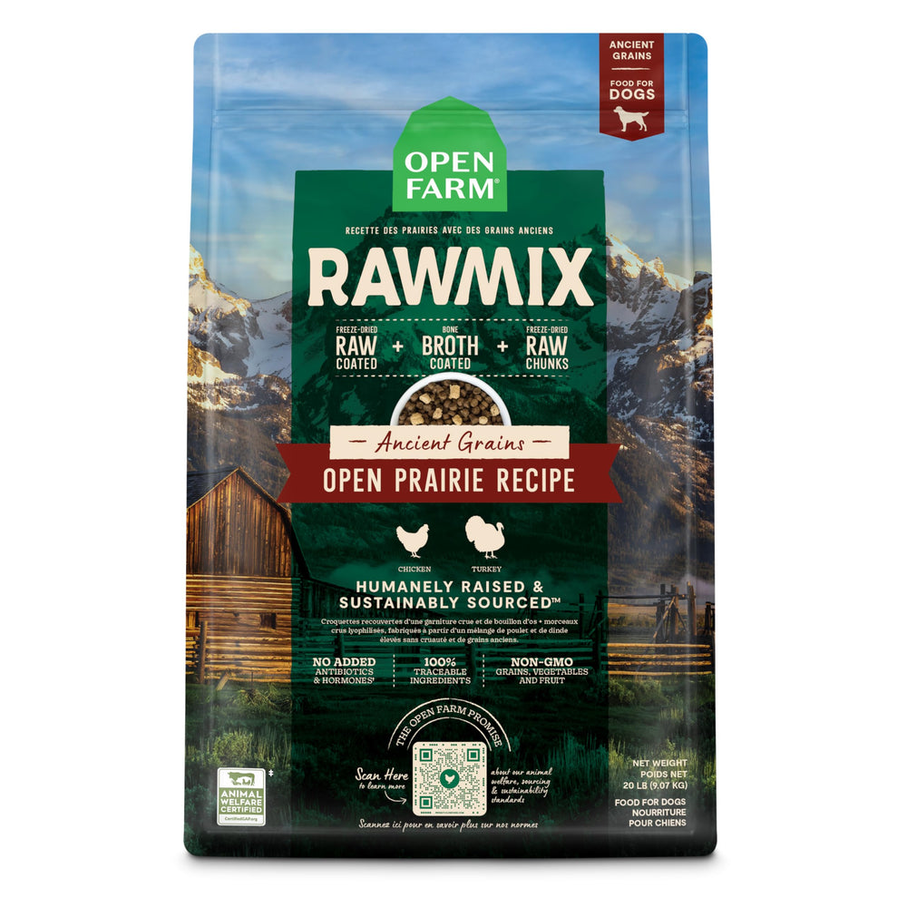 Open Farm RawMix dog food Open Prairie Bag – humane sourcing with transparent origins for confident mealtime.