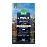 Open Farm RawMix bag front with protein-packed kibble for indoor and outdoor cats.