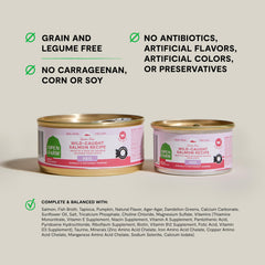 Open Farm smooth salmon pate closeup highlights creamy texture that cats enjoy.