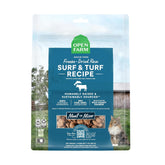 Open Farm Surf & Turf bag of freeze-dried raw cat food showing protein-rich meal option