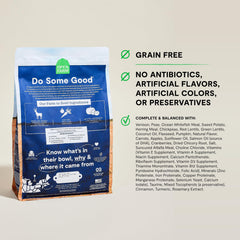 Open Farm venison kibble close-up showing grain-free texture for energy.