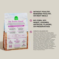 Open Farm wild Alaskan pollock-first formula indicating high-quality protein.