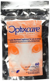 OptixCare 72-2 L-Lysine chews in pouch for cats: convenient chicken flavor support