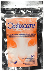 OptixCare 72-2 L-Lysine chews in pouch for cats: convenient chicken flavor support