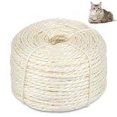 Opvixi sisal rope 4mm for 50m white, durable repair material for scratching posts.