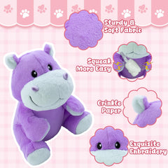 OraneeeO hippo-crinkle-sounds plush toy fosters engagement and anxiety relief.