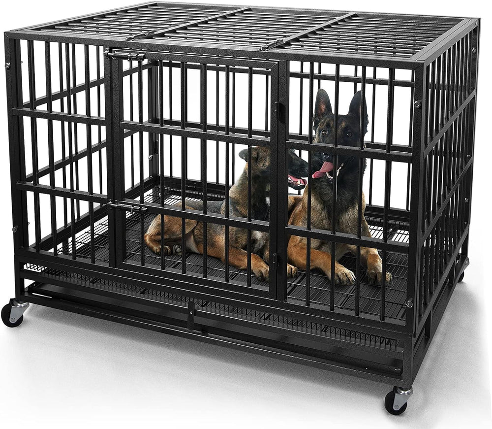 Oranland heavy-duty dog crate frames offer sturdy containment for large dogs.