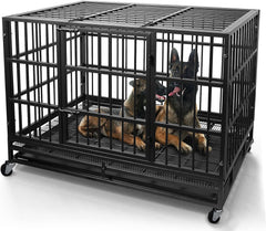 Oranland heavy-duty dog crate frames offer sturdy containment for large dogs.