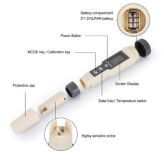 ORAPXI digital salinity tester backlit display for clear low-light use