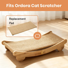 Ordora cat scratcher mat anti-slip bottom keeps it in place during energetic scratching sessions