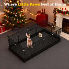 Orekemo playpen dual-door design allows easy pet access during setup.