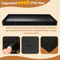 Orekemo waterproof floor mat 600D Oxford PVC lining protects floors and cleans quickly.