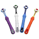 Orgrimmar 3-Sided Pet Toothbrush purple for dog dental care