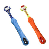 Orgrimmar three-sided pet toothbrush pack front for faster, gentler dog and cat tooth brushing.