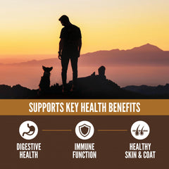 Orijen Amazing Grains Puppy ingredients close-up highlights fresh and raw protein sources.