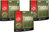 ORIJEN TUNDRA treats 3-pack hero image showing grain-free, high-protein cat treats