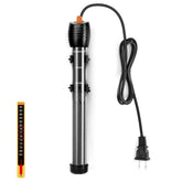 Orlushy submersible heater front view with suction cups for stable tank warmth