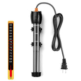 Orlushy submersible heater front view showing compact 9-inch design for 10–20 gallon tanks