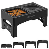 Ormalla elevated slow-feeder dog bowl wide-angle view for comfortable multi-height dining.