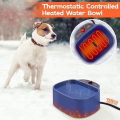 Ormalla heated bowl shows ON/OFF indicator clearly for status check