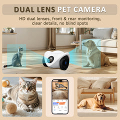 OROMVO laser pointer interactive feature for engaging pets remotely.