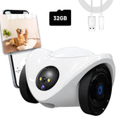 OROMVO pet camera front lens delivers crisp 1080p live view for quick monitoring.