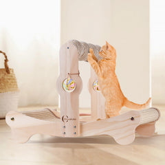 Oroonoko 4-in-1 cat scratcher bed with sisal pad for large cats—claw care and naps.