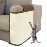 Oroonoko cat scratch protector on sofa showing natural sisal mat for claw protection