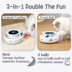 ORSDA 2in1 interactive toy fluffy tail popping action sparks pounce and play.