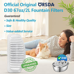 ORSDA activated-carbon resin filter-assembly improves water clarity and odor control.