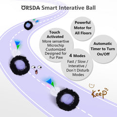 ORSDA cat toy sounds feature with mouse squeaks and bird calls.