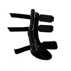 OrthoVet front leg brace on a dog's paw, snug for stable walking.