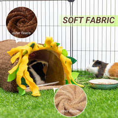 ORZECHKO Guinea Pig Tunnel House dual-mat shows cooling layer for summer comfort.