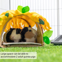 ORZECHKO Guinea Pig Tunnel House fleece interior provides warm, soft space for napping.