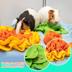 ORZECHKO Rabbit Hay Feeder foraging mat hay-storage carrot-shape design foraging