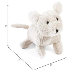 Oscar Newman Chihuahua Pipsqueak Toy beige squeaker close-up for tiny puppies, easy to squeak