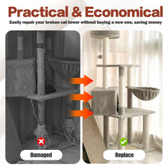 OSPNIEEK sisal-scratch-post 7.9in demonstrates compact height for small spaces