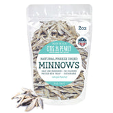 Otis and Pearly minnows pack-shot: protein-rich single-ingredient dog treat