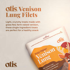 OTIS Wild Things Venison Lung Filets small bites—perfect for puppy training sessions.