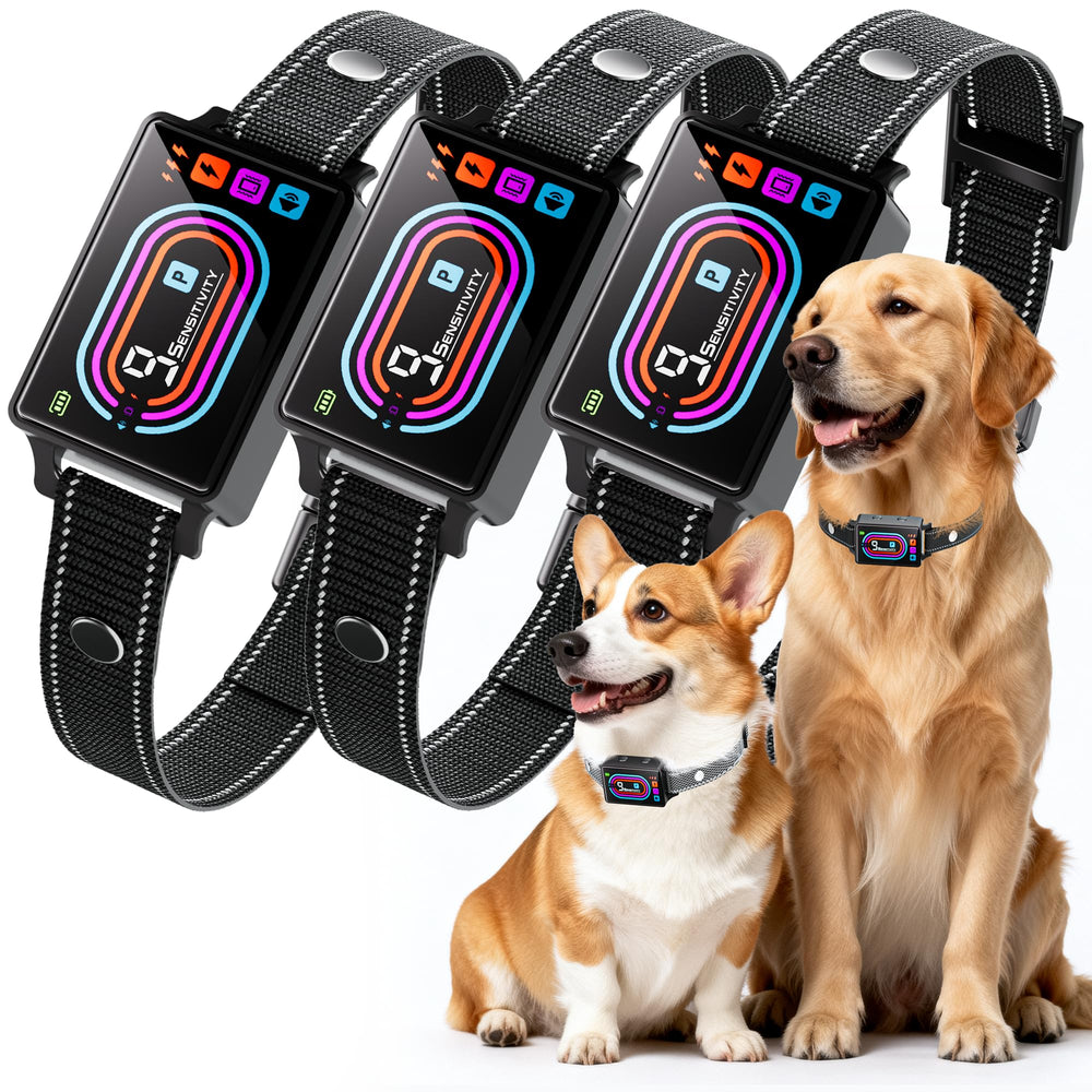 OTK dog bark collar 3 pack with adjustable strap fits dogs 5–130 lbs
