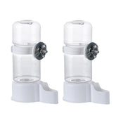 OTKARXUS automatic bird feeder assembly shows easy cage rail installation for quick setup