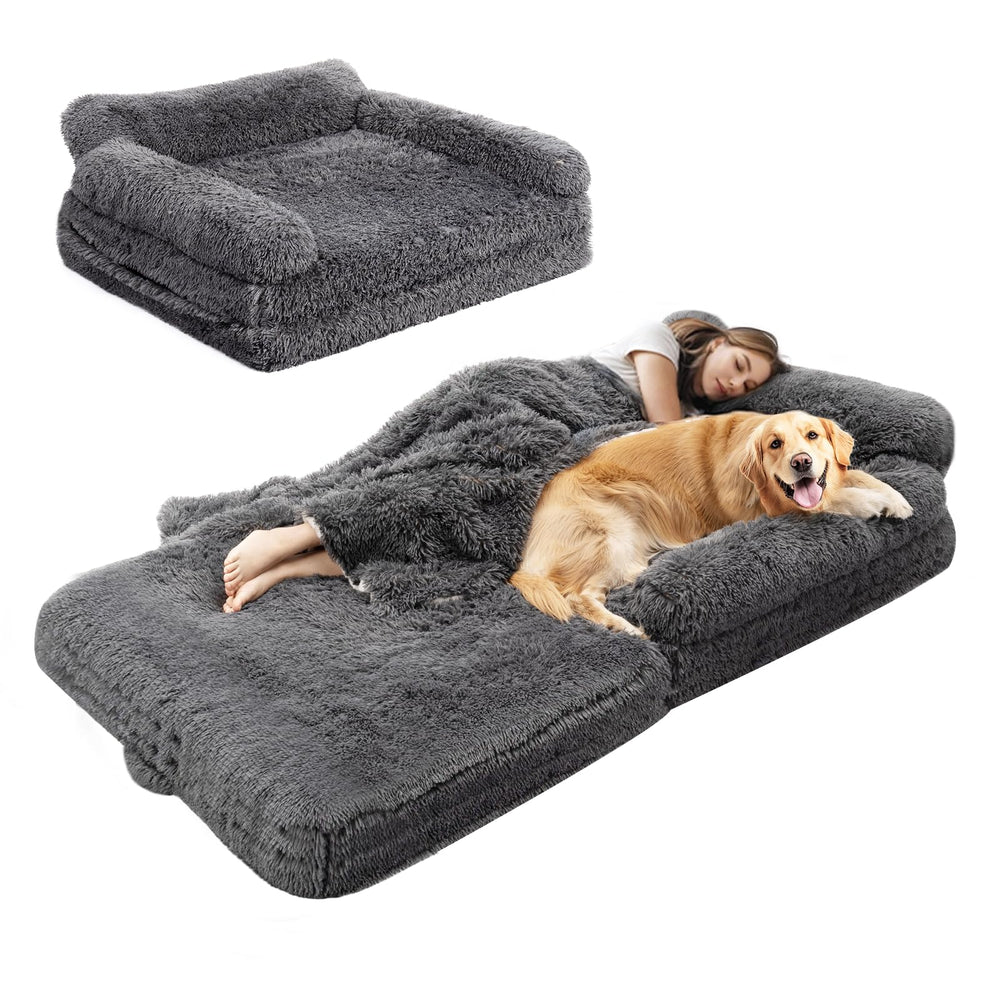 OtterOasis foldable bed cover closeup showing plush texture and water resistance