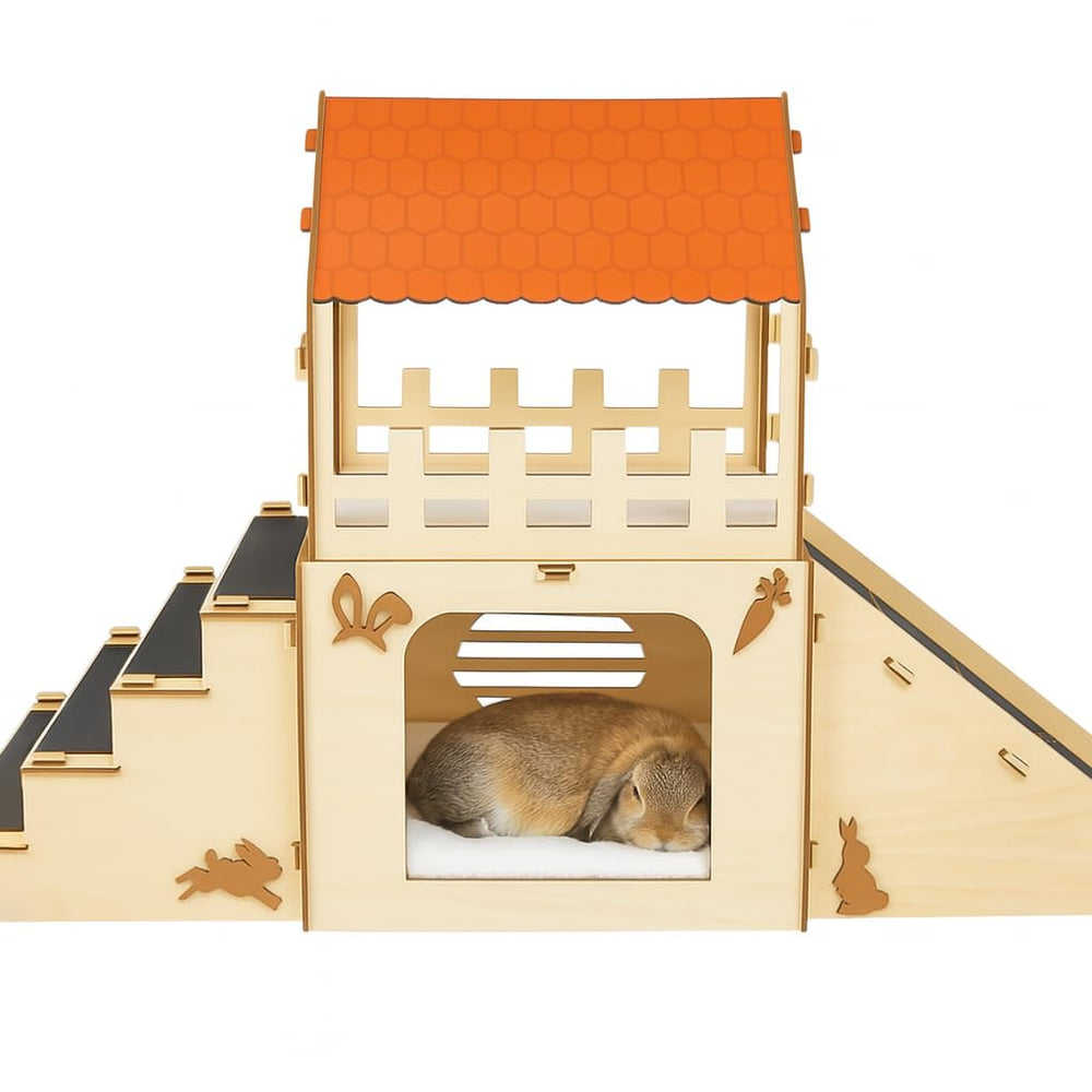 OtterPets extra large bunny hideout front view for durable indoor play